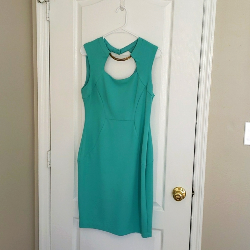 Turquoise wiggle dress